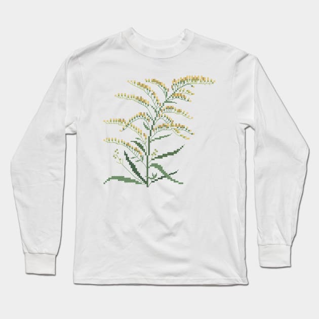 Kentucky Nebraska State Flower Goldenrod Long Sleeve T-Shirt by inotyler